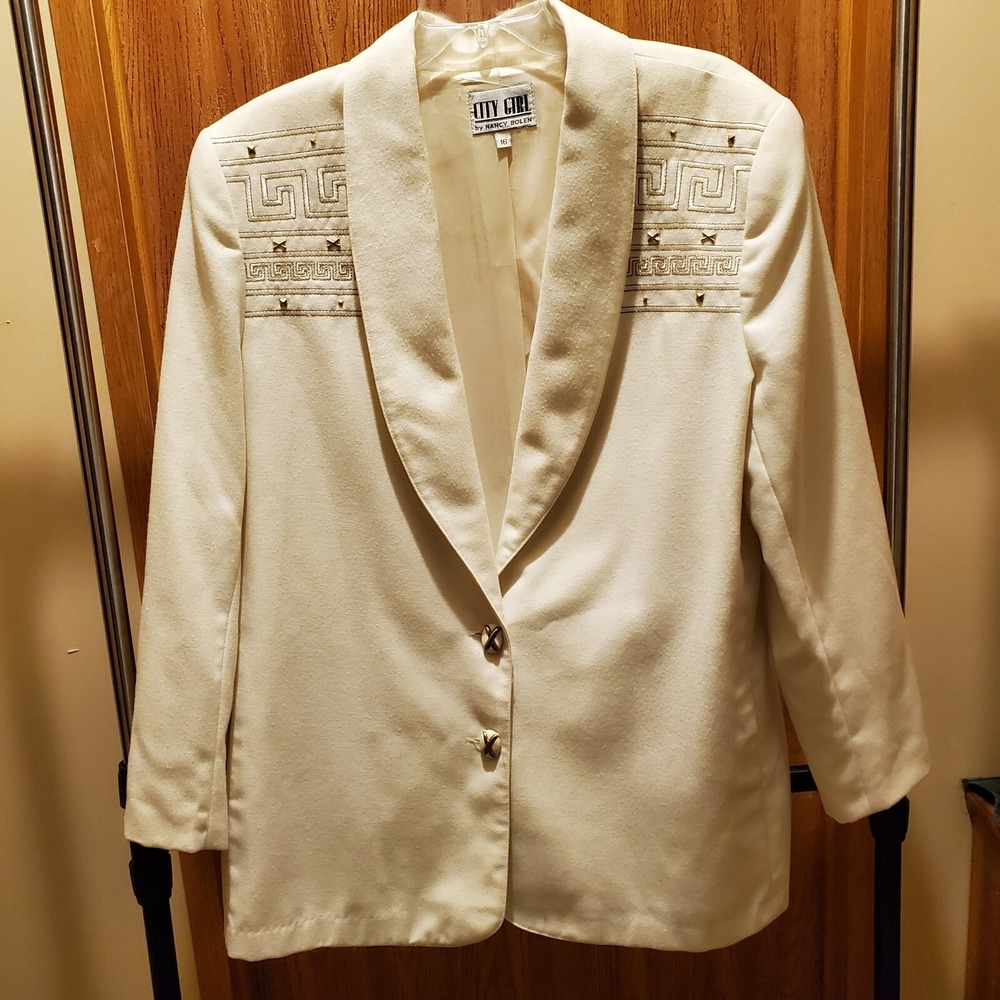 Blazer size 16 Women by City Girl Nancy Bolen with studs and stitc Western Ware